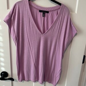 White House Black Market lavendar  Cap Sleeve Relaxed power tee